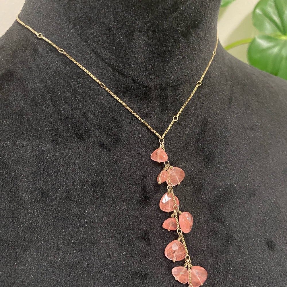 Ellen Tracy gold necklace and earrings set